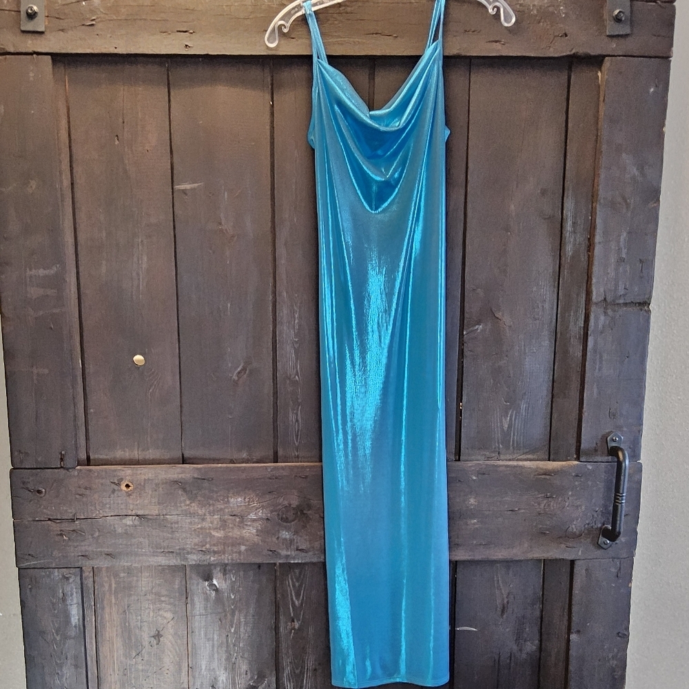 Bebe Shimmering Blue Dress